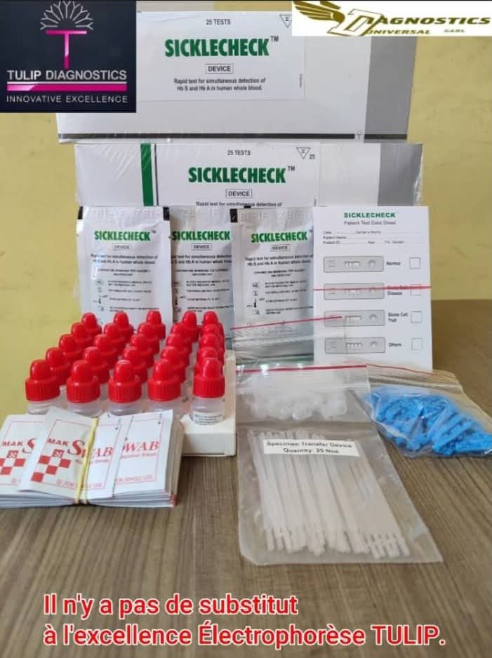 SICKLECHECK™ - Test Rapide Drépanocytose (25 Tests) - Tulip Diagnostics